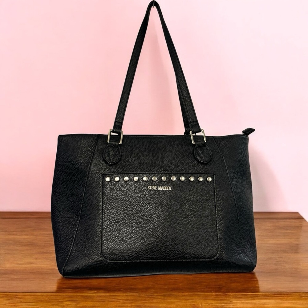 BLACK STEVE MADDEN TOTE
